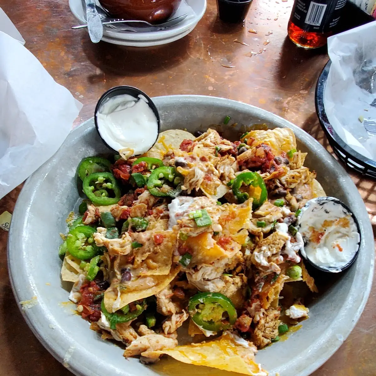 Chicken Nachos with Cheese