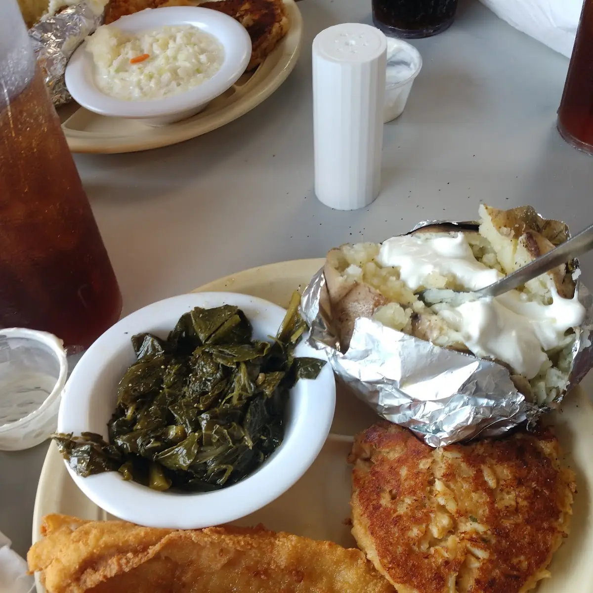 Combo Crab Cake and Flounder