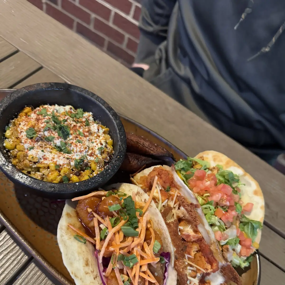 Mahi Taco Korean Chicken Taco Beans & Rice