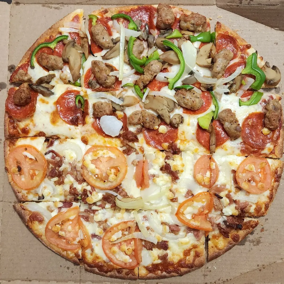 Deluxe & White Cheesy Thin Crust