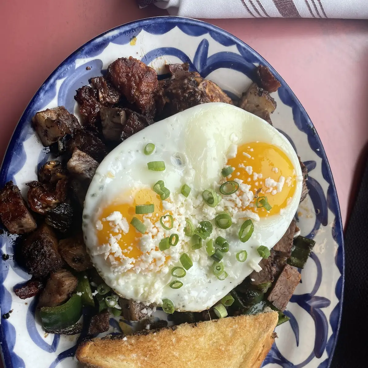 Burnt Ends Hash & Chicken Fried Chicken