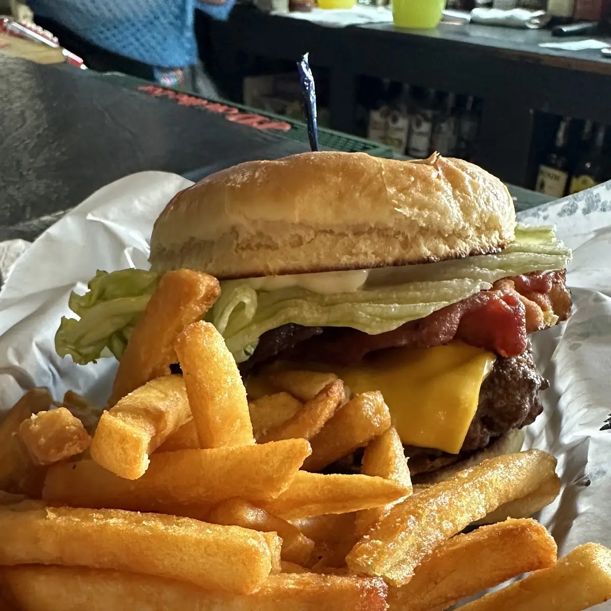 Bacon Cheeseburger and Fries