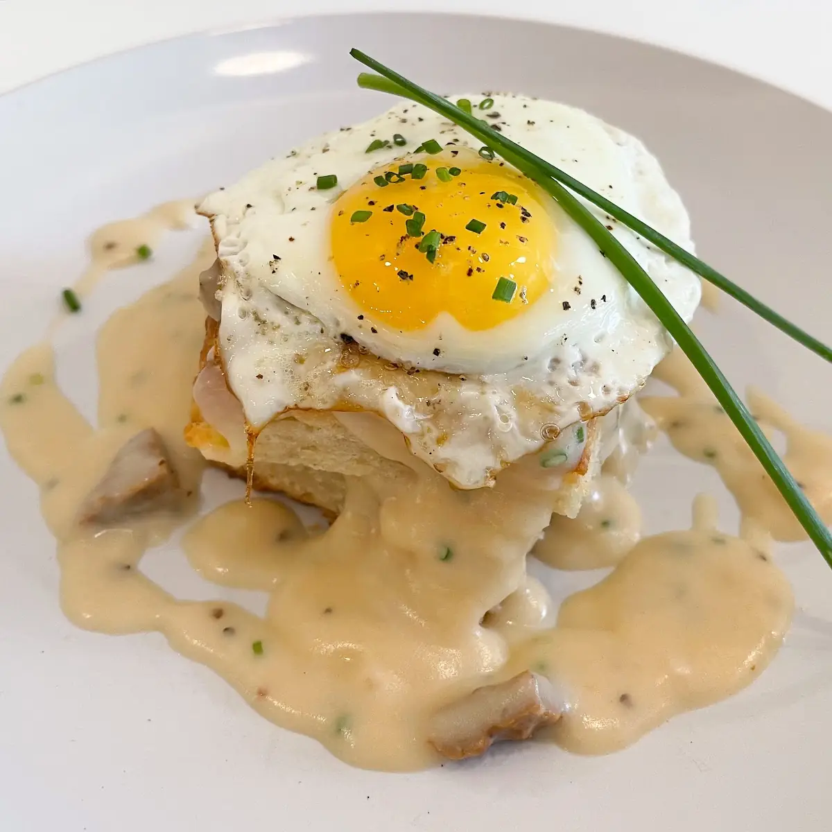 Biscuit Sausage Gravy Sunny Egg