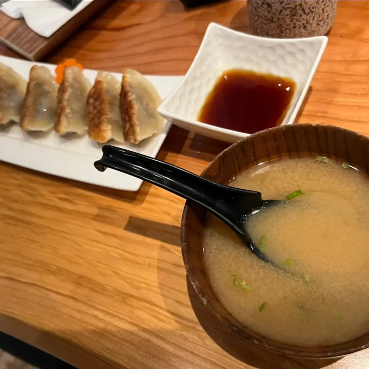 Miso Soup and Gyoza