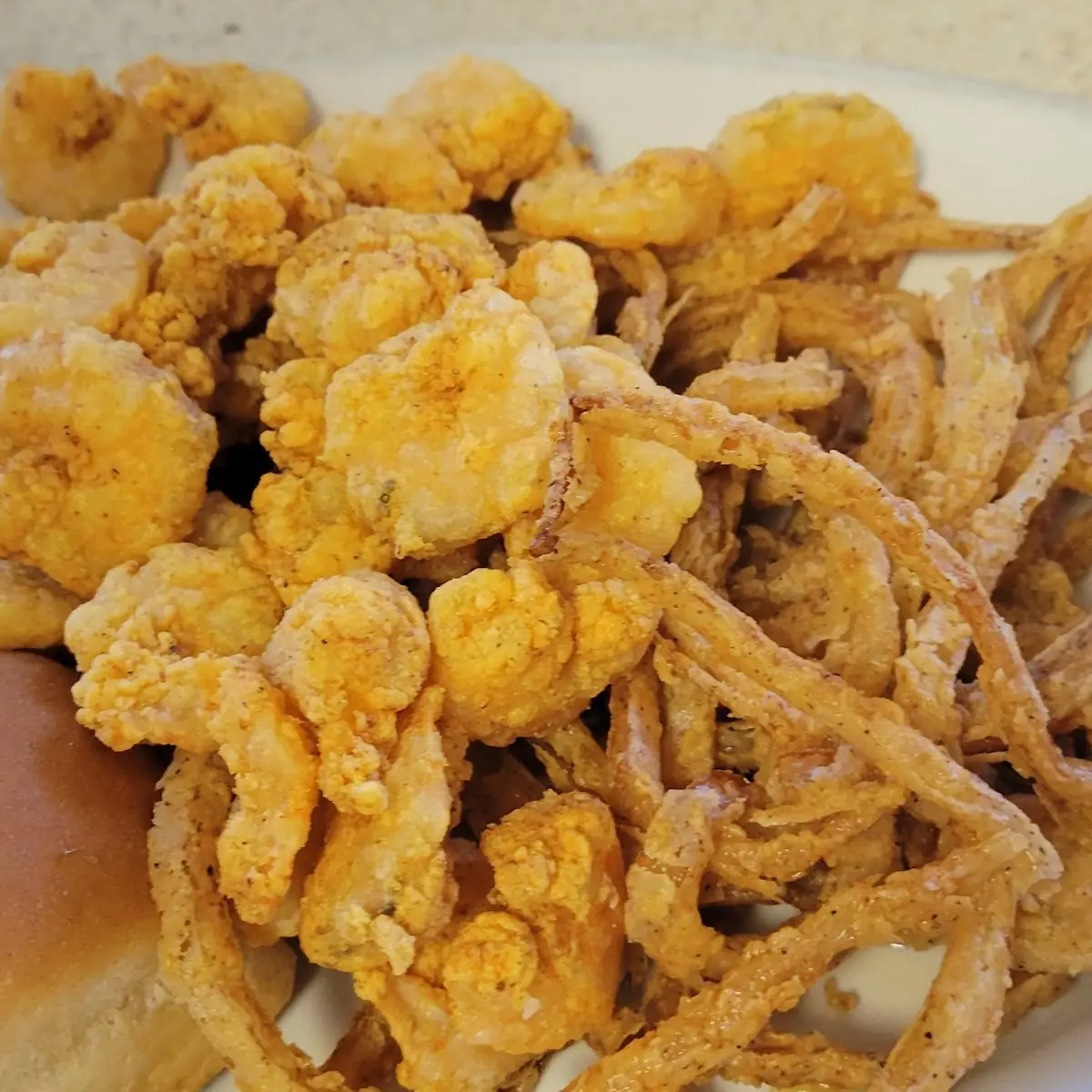 Fried Shrimp with Onion Rings
