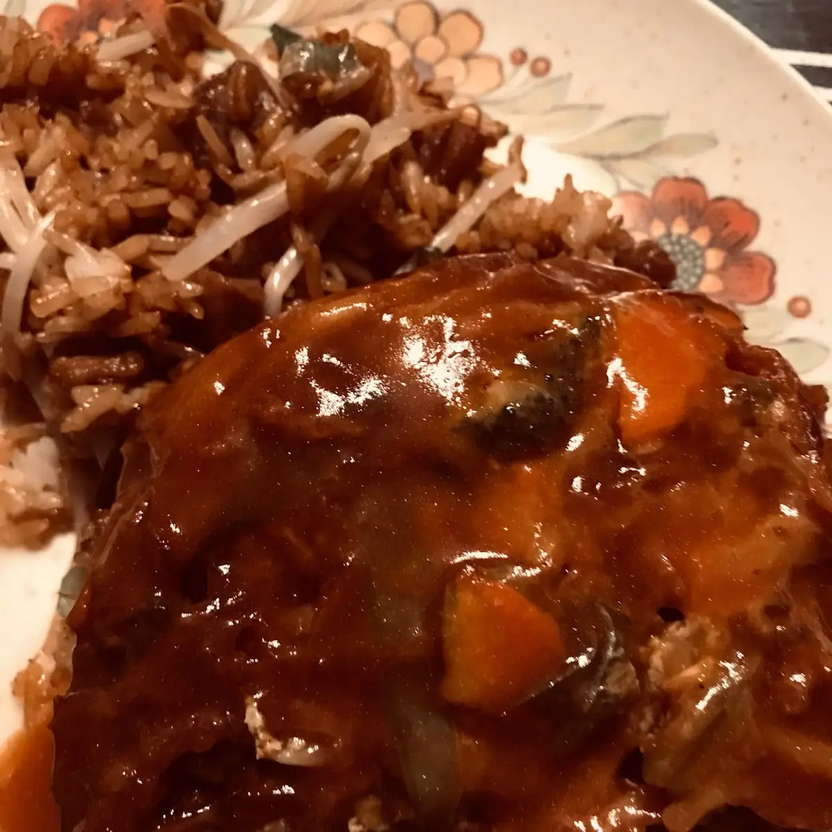 Vegetable Egg Foo Young Chow Fried Rice