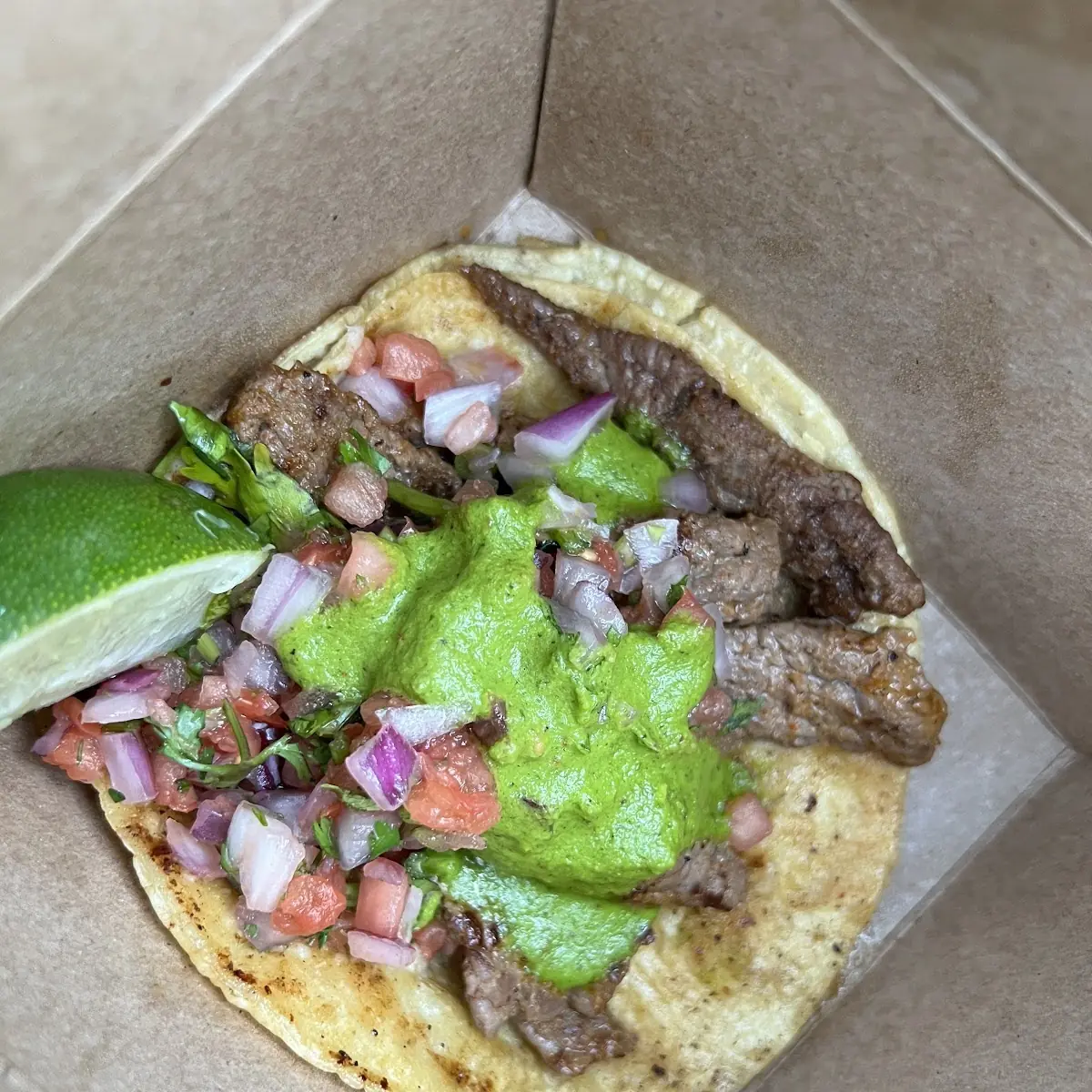 Rib Eye Steak Taco