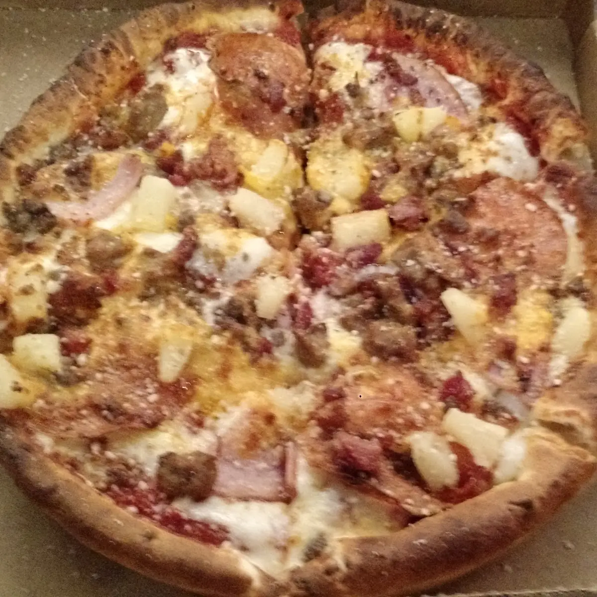 High Five Classic Pan Pizza with Pineapple