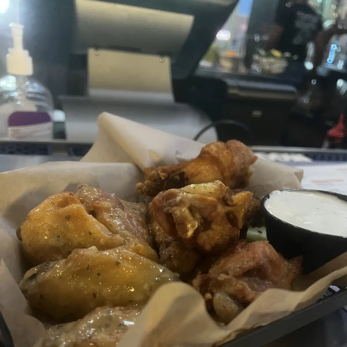 Old Bay and Garlic Parm Wings