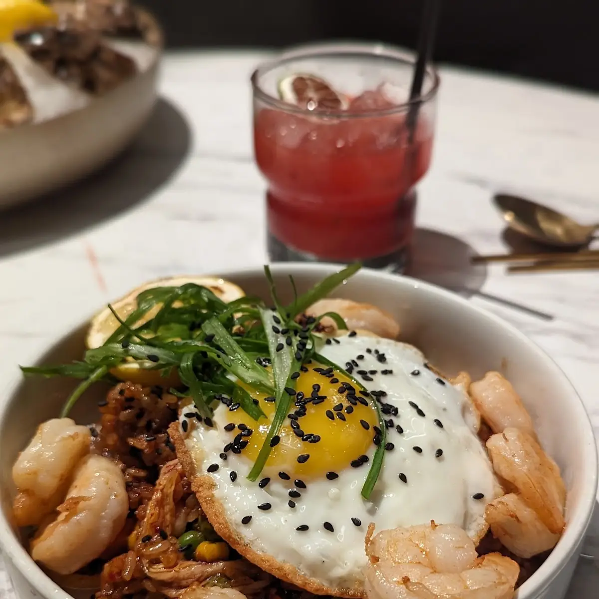 Kimchi Fried Rice Shrimp