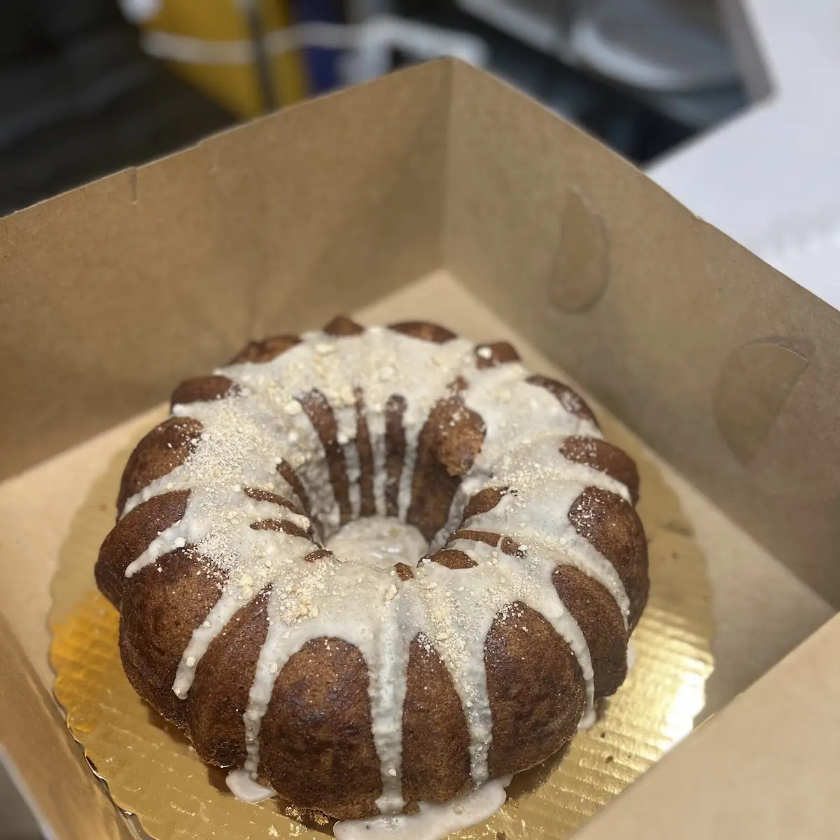 Vegan Carrot Cake Bundt Cake Slice
