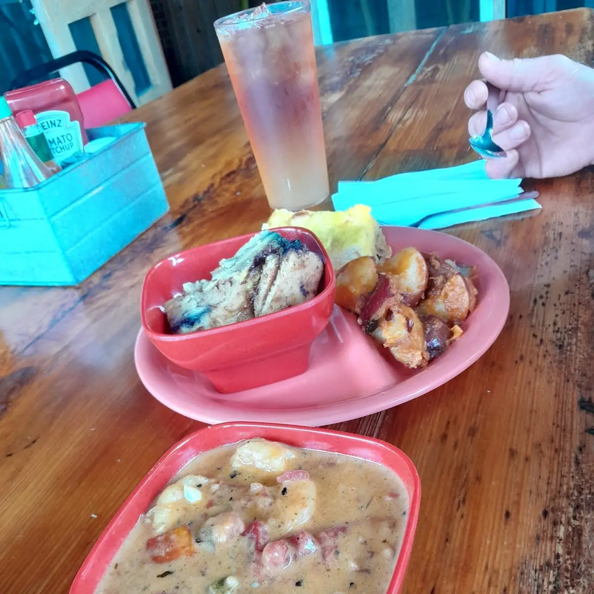 Shrimp and Grits Bread Pudding Seafood Breakfast Casserole and Breakfast Potatoes