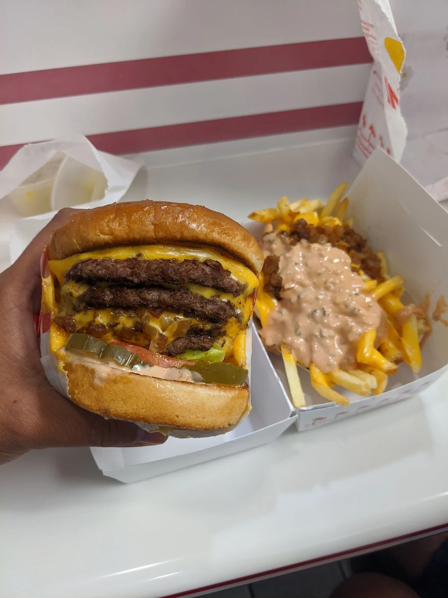 Double Double Cheeseburger with Fries