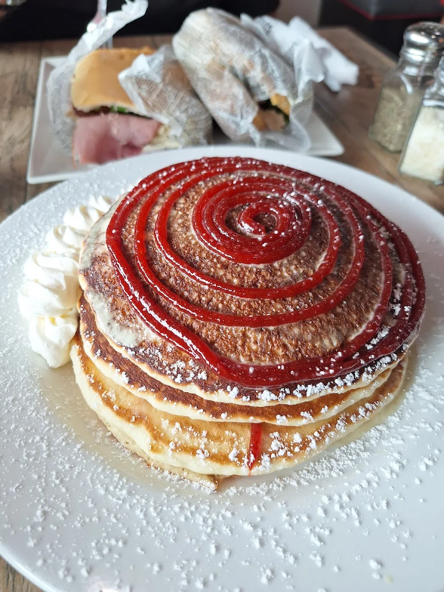 Guava and Cream Cheese Pancakes