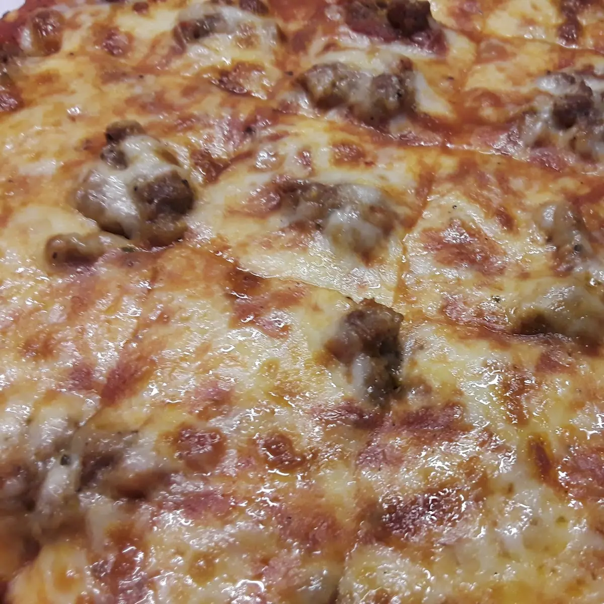 Thin Crust Sausage Pizza