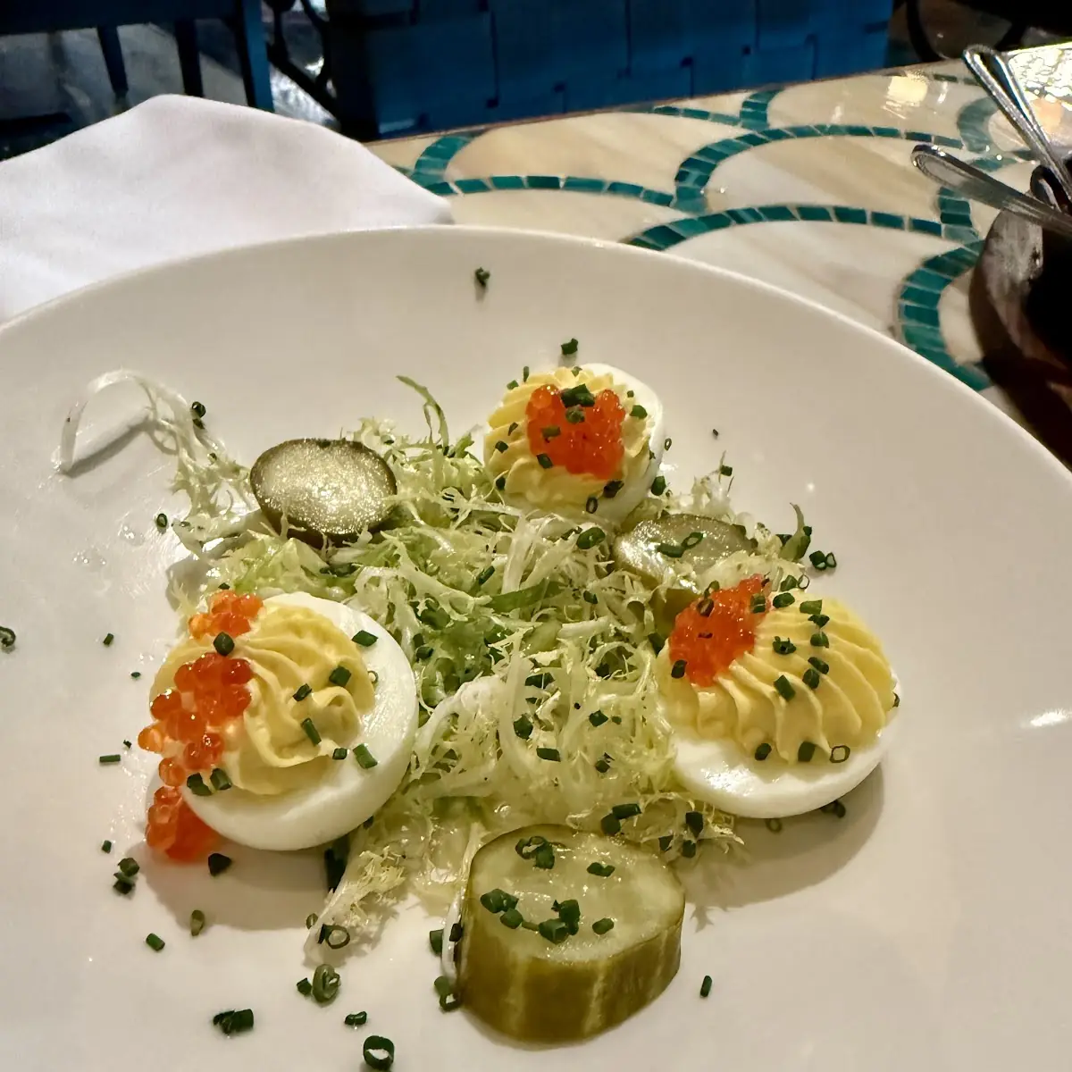 Smoked Salmon and Caviar Deviled Eggs