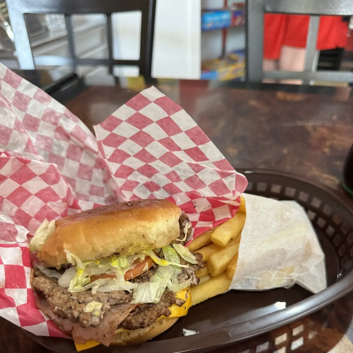 Double Meat Double Cheese and Double Ham Burger