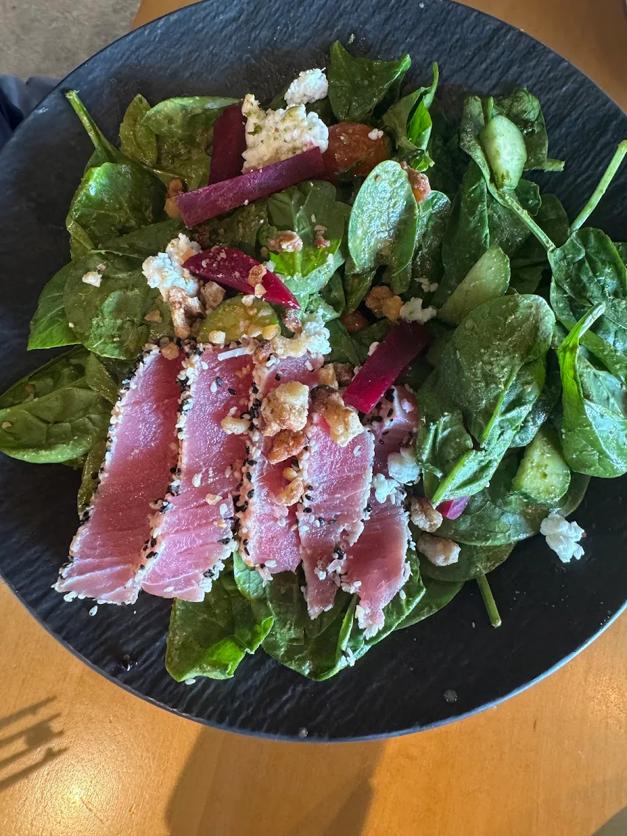 Ahi Tuna Spinach Salad