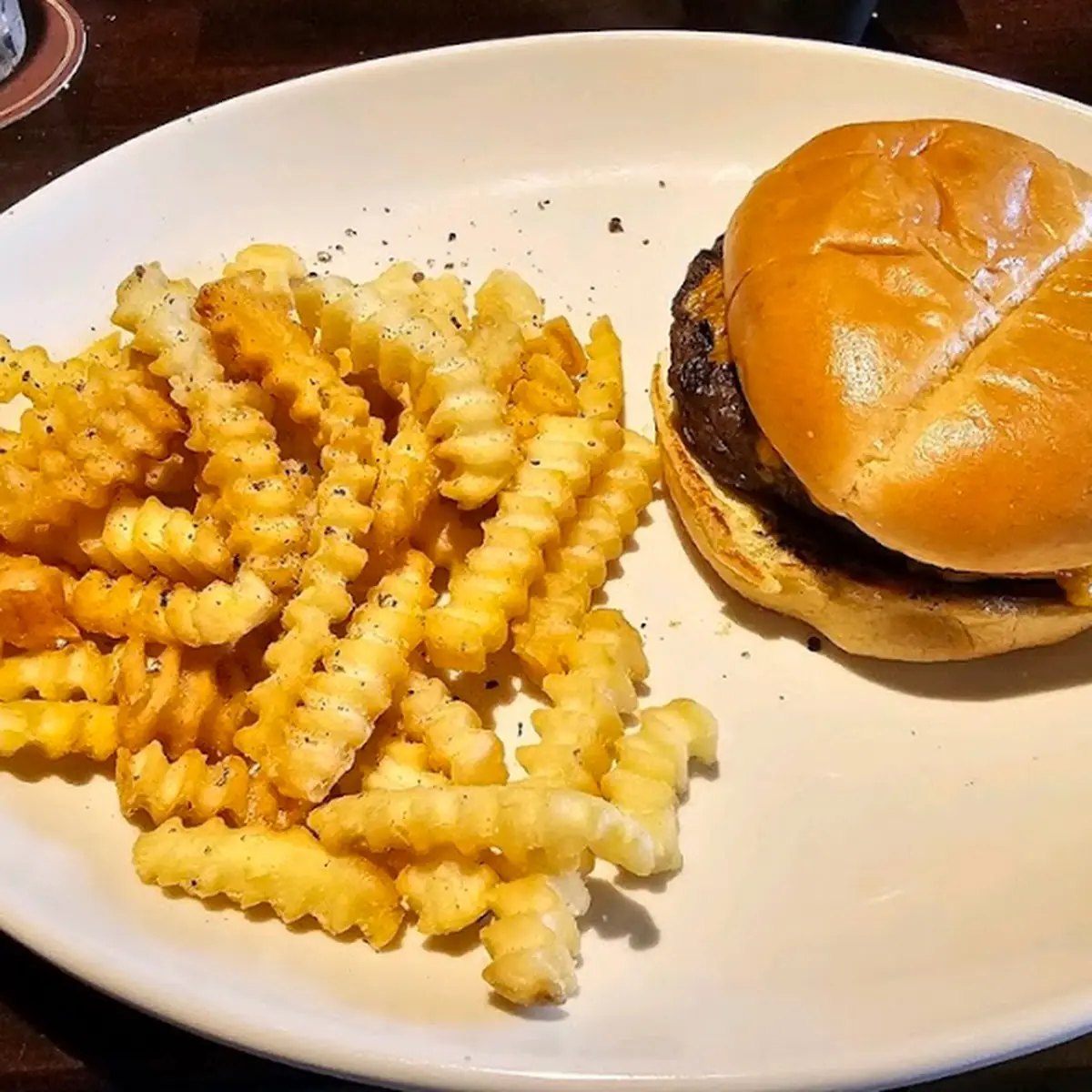 Cheese Burger and Fries