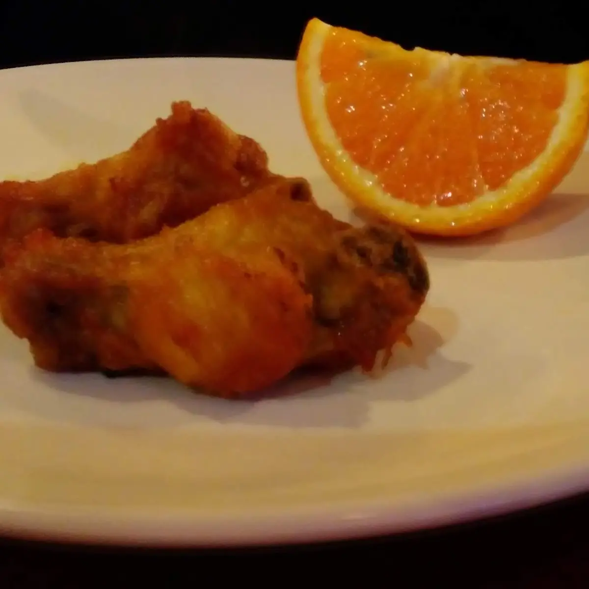 Wings and Fresh Fruit