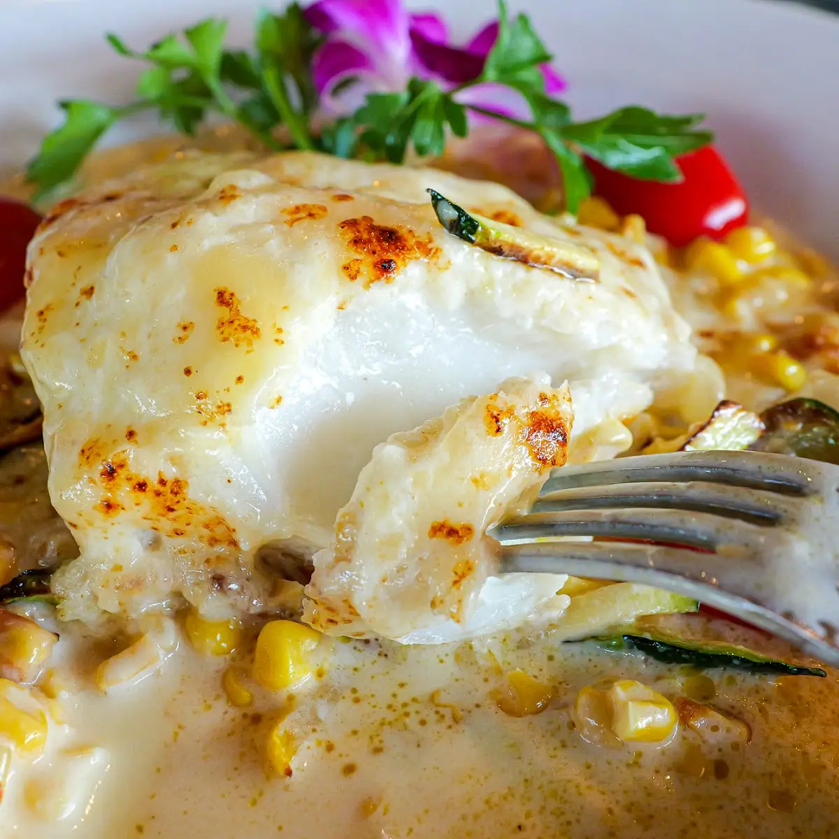 Three Cheese Sea Bass