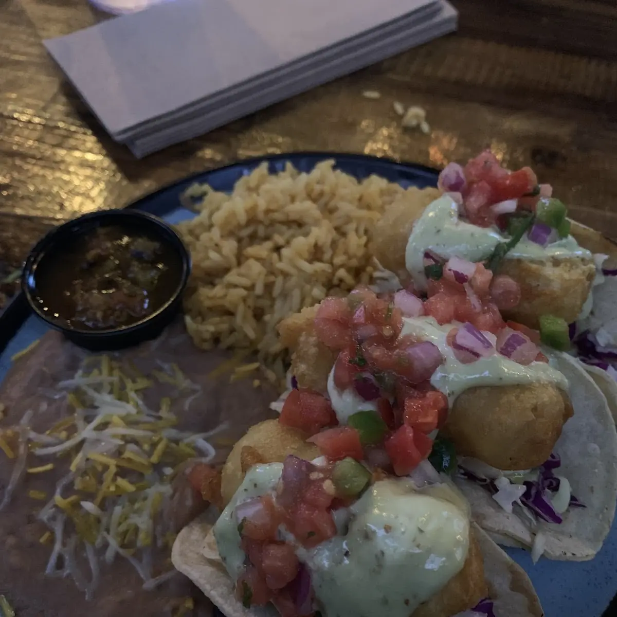 Fried Fish Tacos with Sides