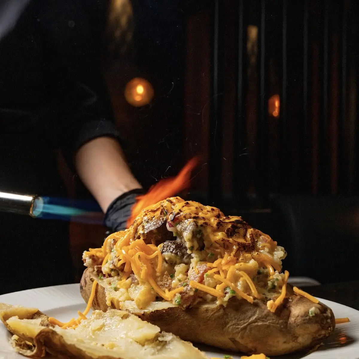Table-Side Baked Potato for 2