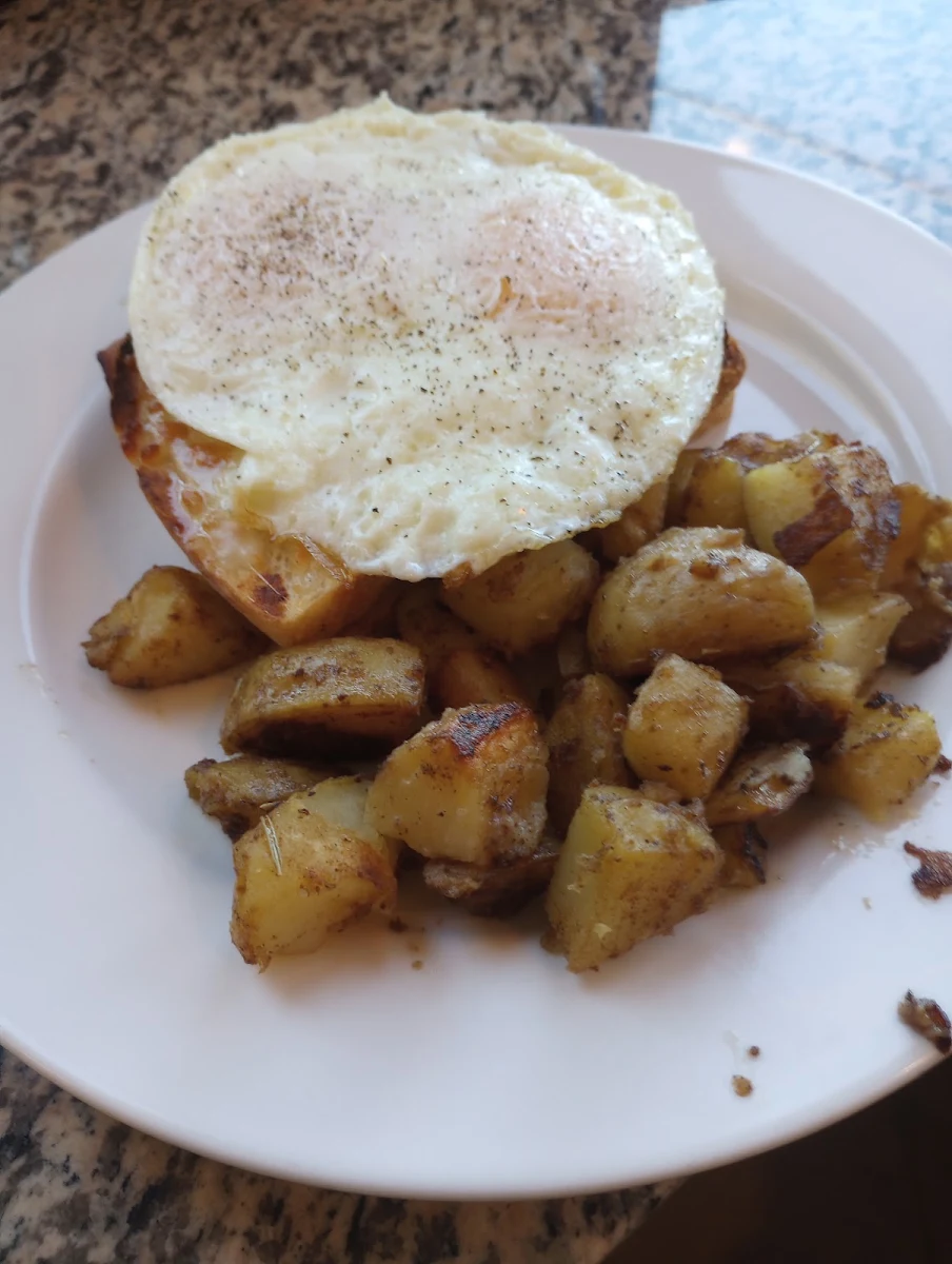 Corned Beef Hash with Eggs over Easy
