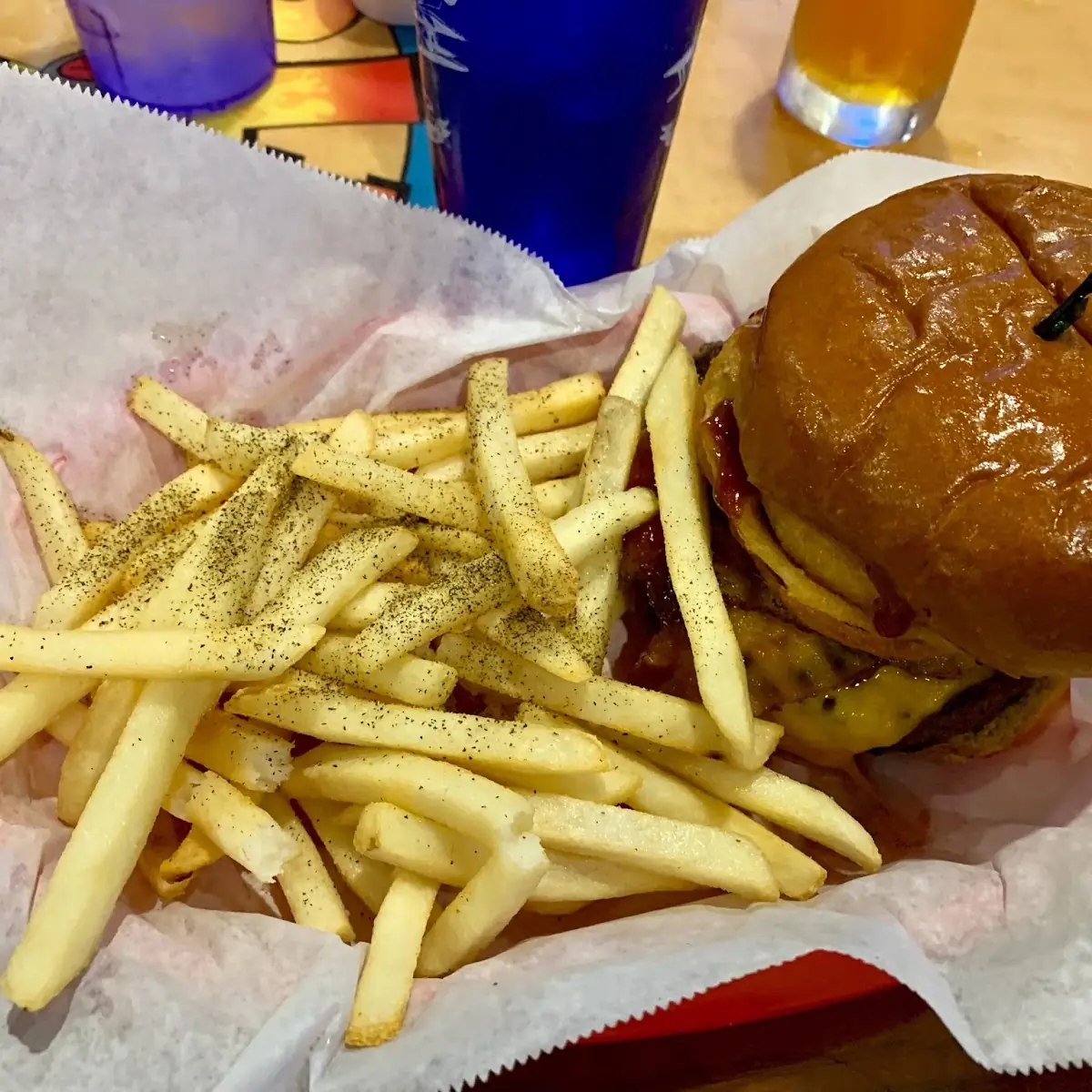 BBQ Burger and Fries