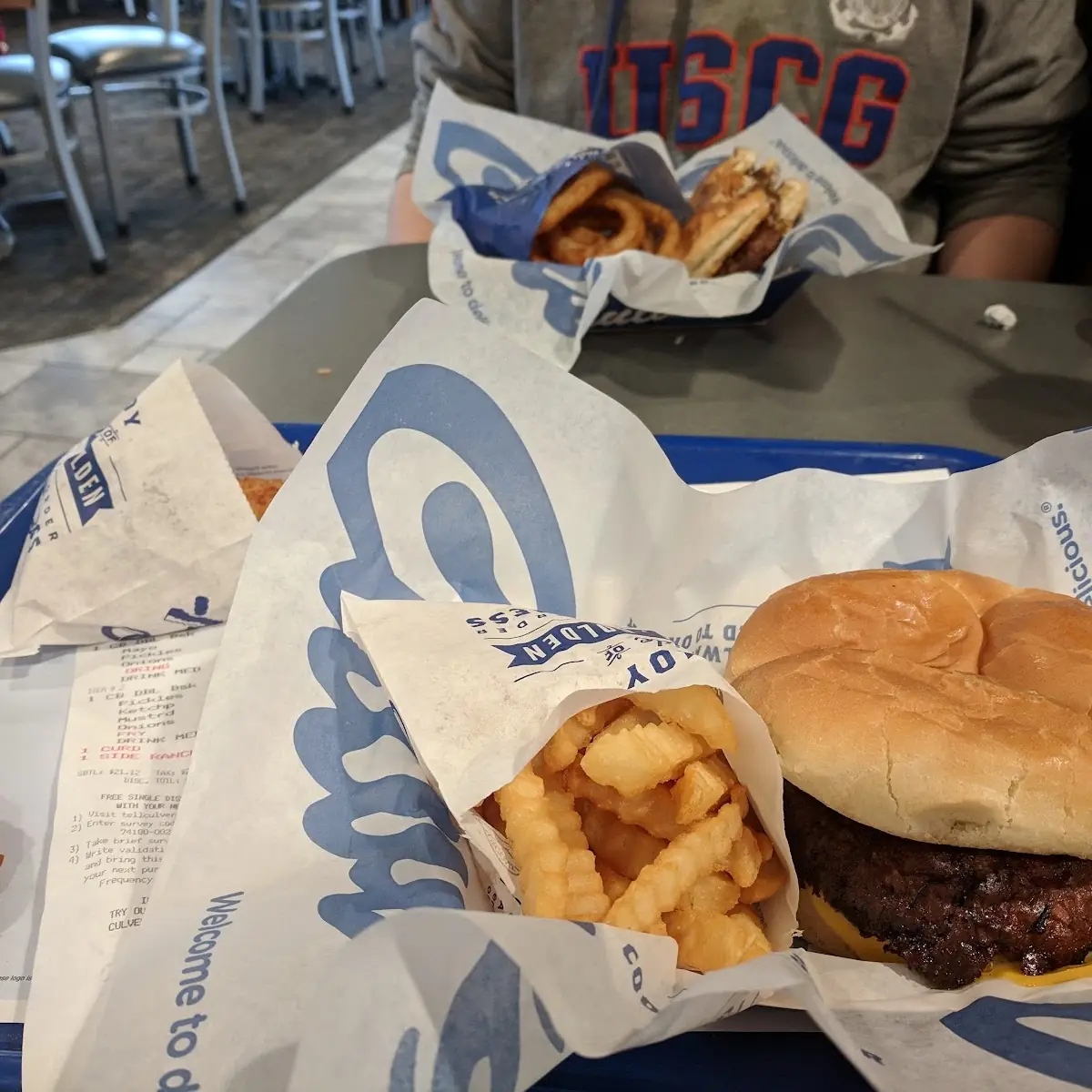Mushroom Burger and Fries