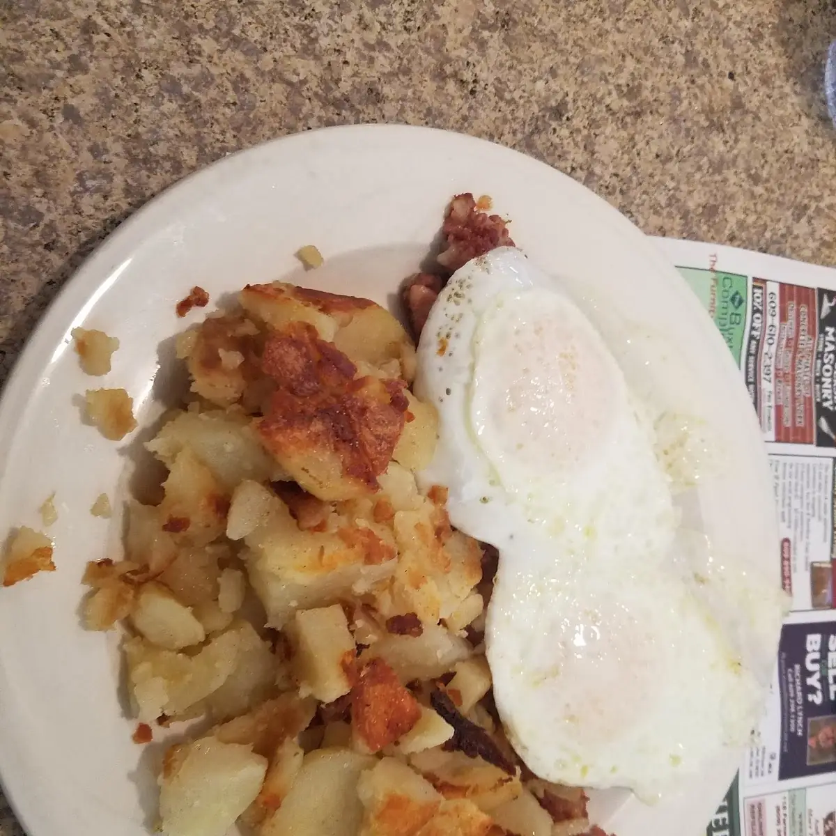 Corned Beef Hash Poached Eggs