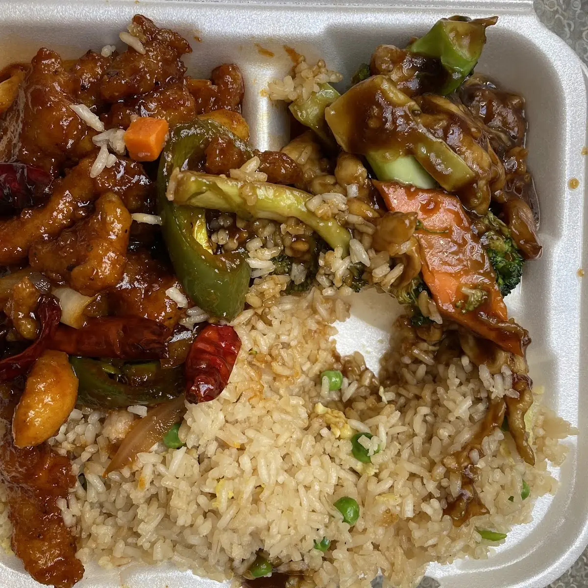 Fried Rice Broccoli Chicken Curry