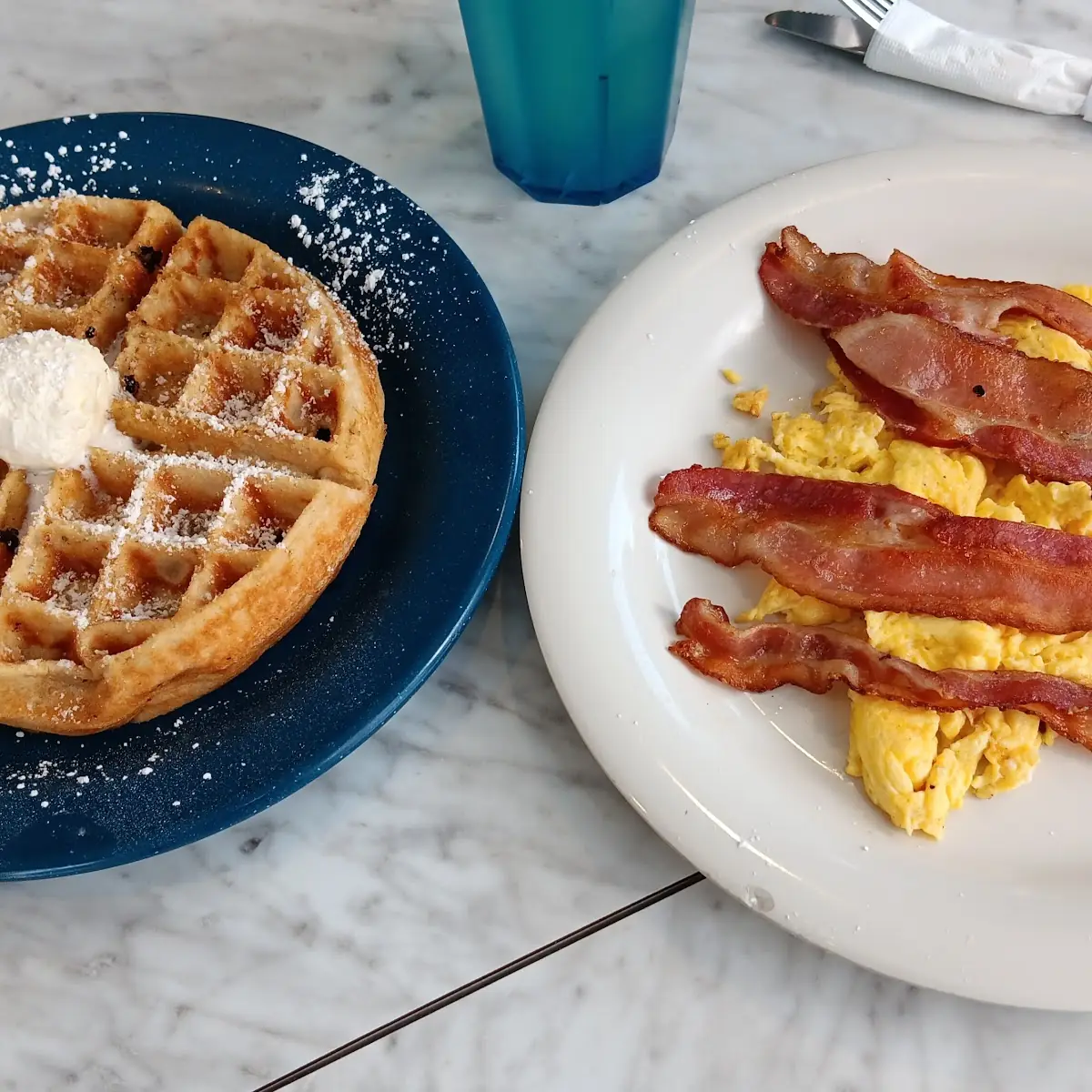 Waffle Bacon & Eggs