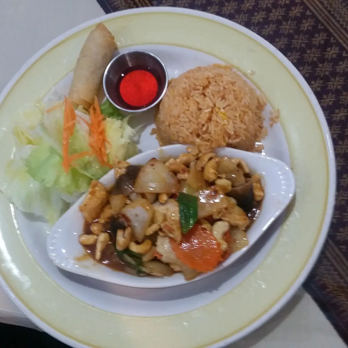 Cashew Chicken with Fried Rice