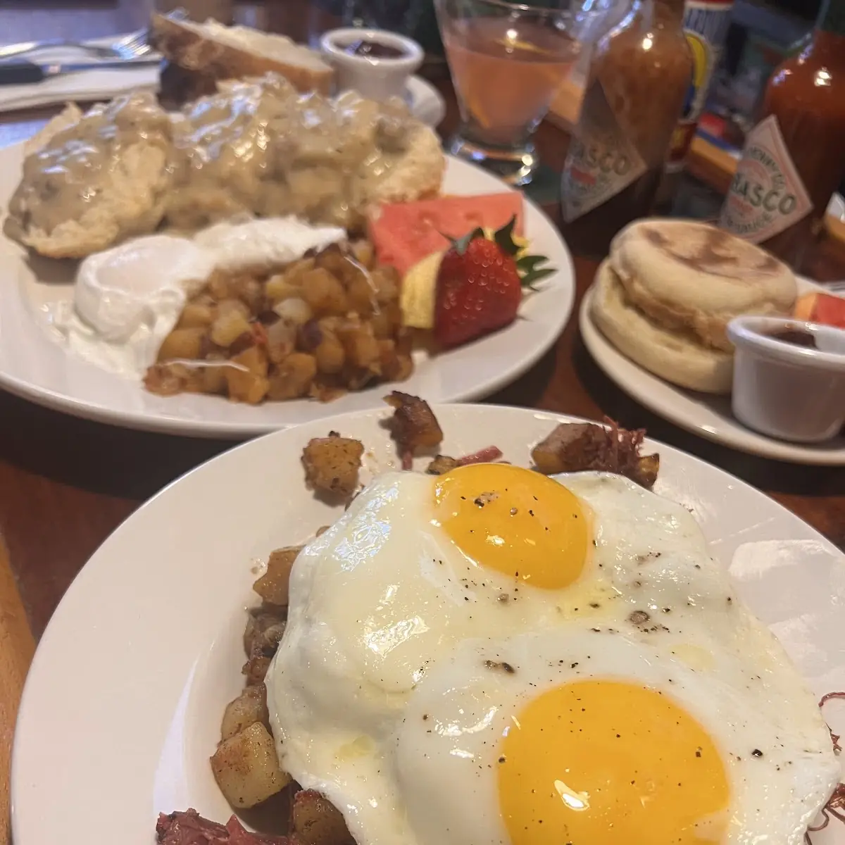 Corned Beef Hash and Biscuits and Gravy