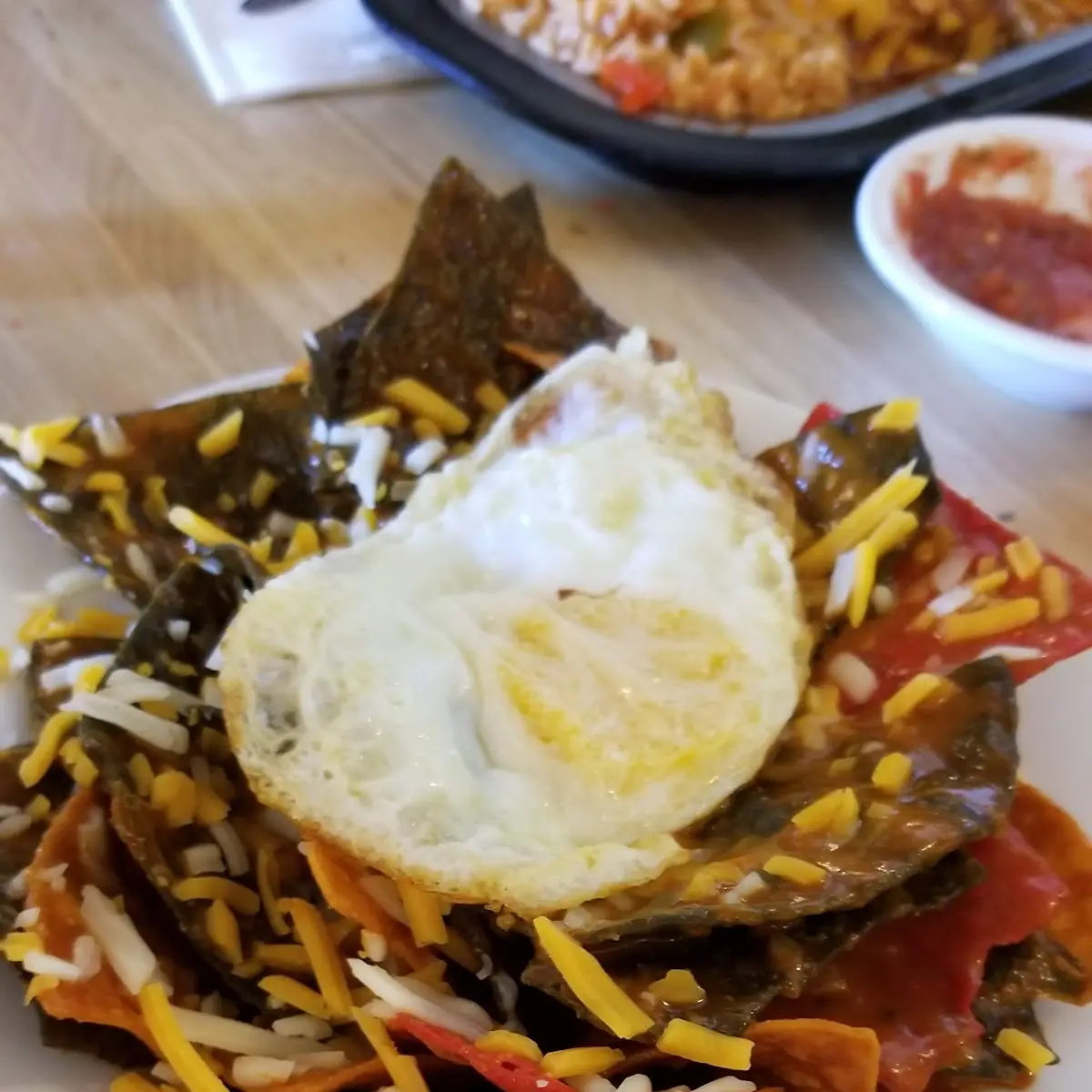 Chilaquiles with an Egg on Top