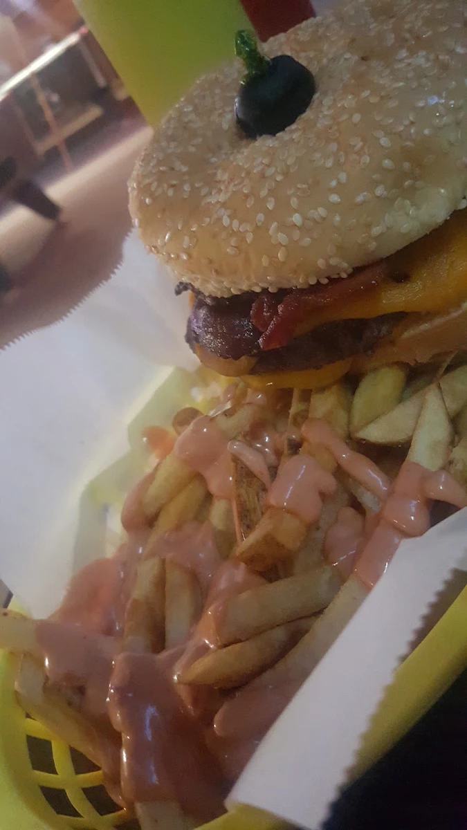 Double Cheeseburger with Bacon & Jalapenos