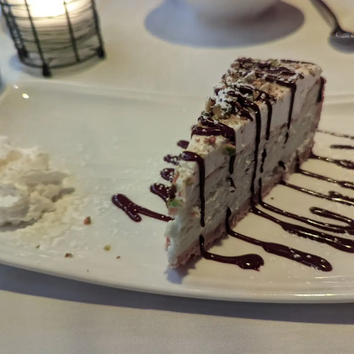 Pistachio Cheesecake Slice