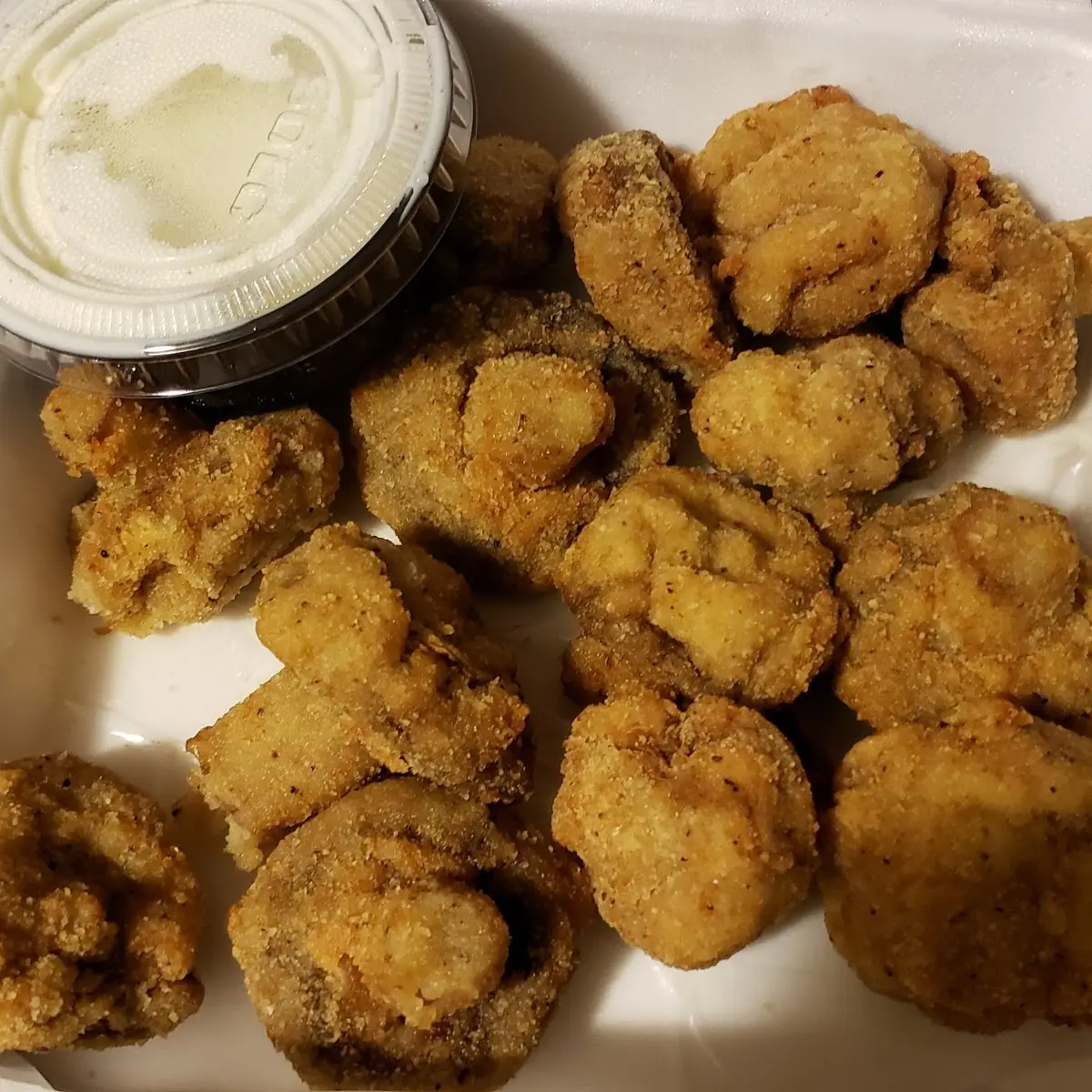Fried Mushrooms with Ranch Dressing