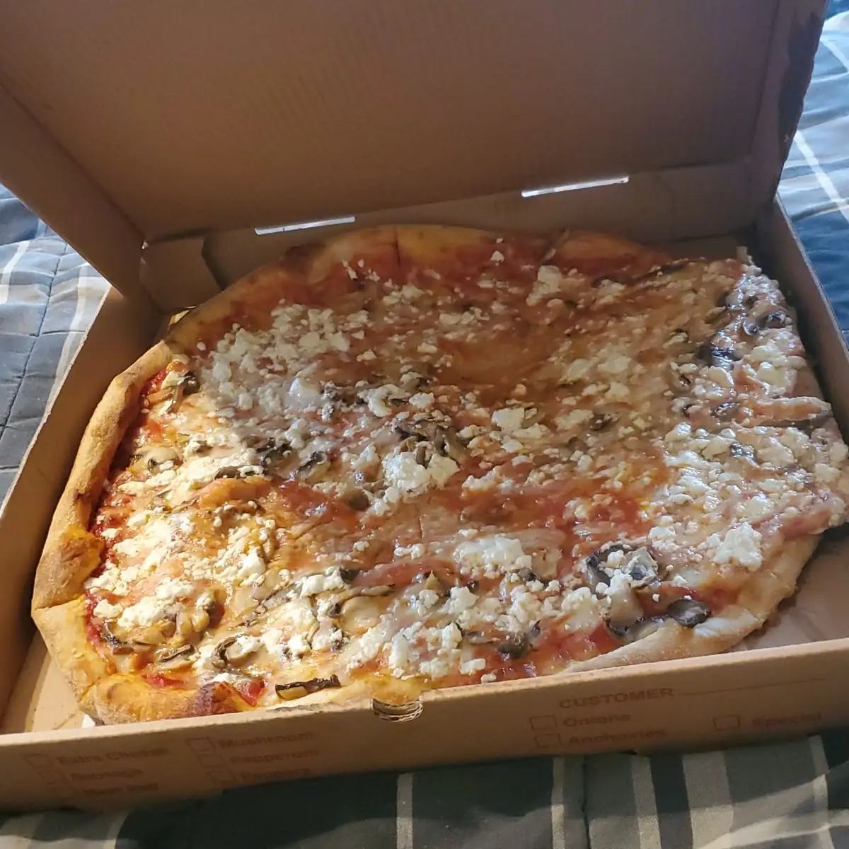 Feta Mushroom Pizza