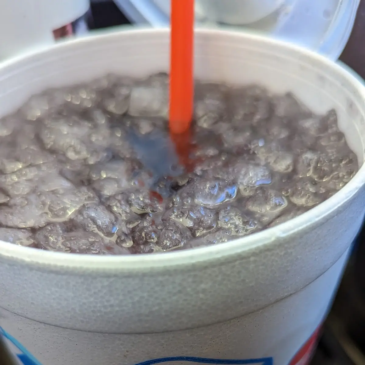 Double Grape Slush and Double Cheeseburger