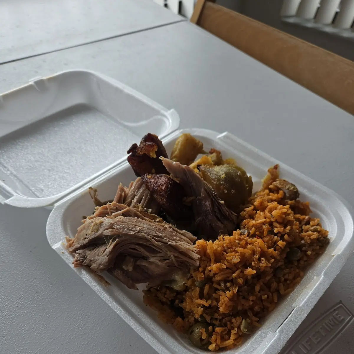 Pork Yellow Rice and Plantains