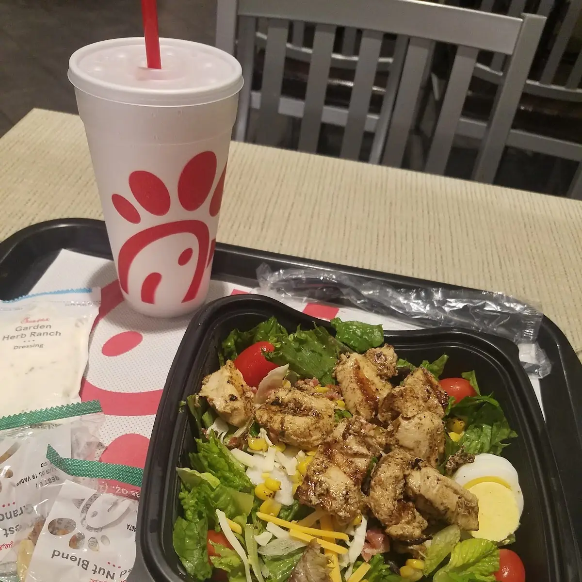 Cobb Salad w Grilled Chicken Nuggets