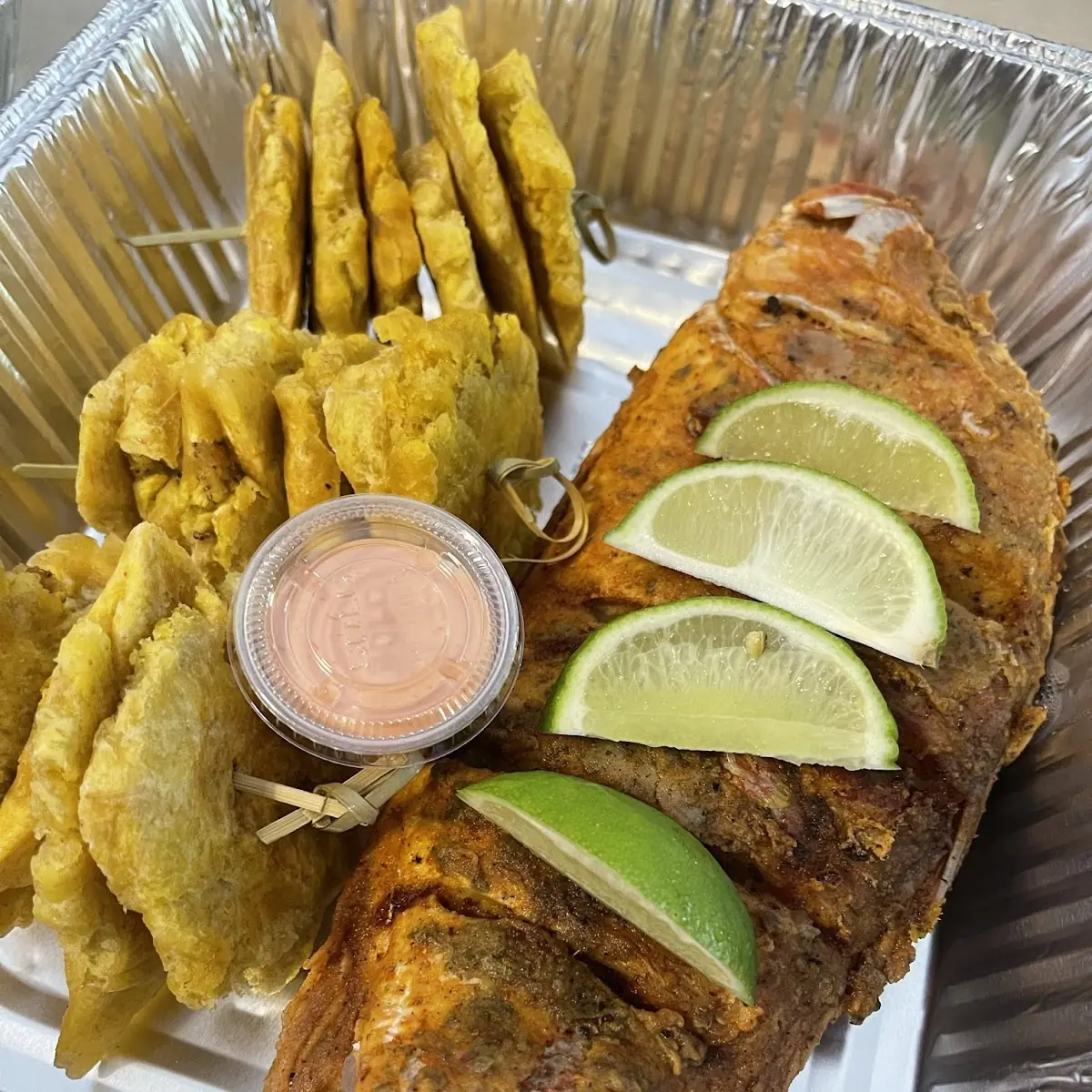 Fried Fish Red Snapper with Tostones