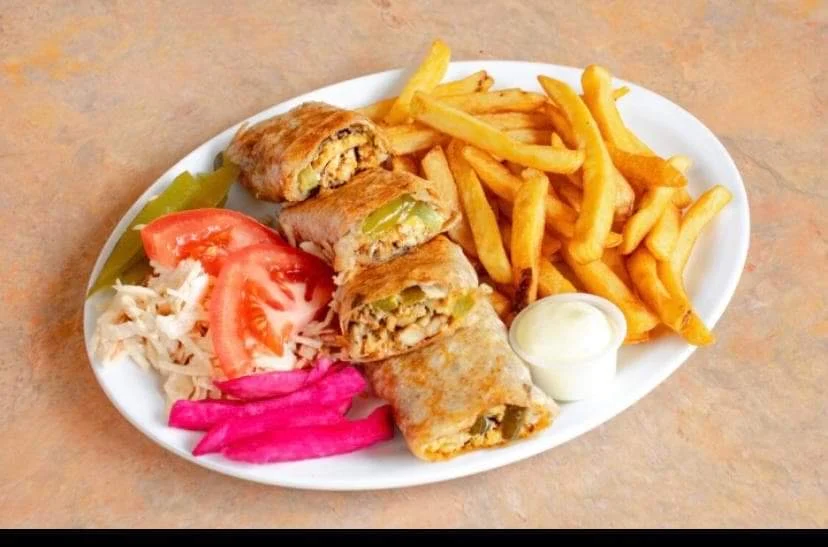 Chicken Shawarma Saj Platter