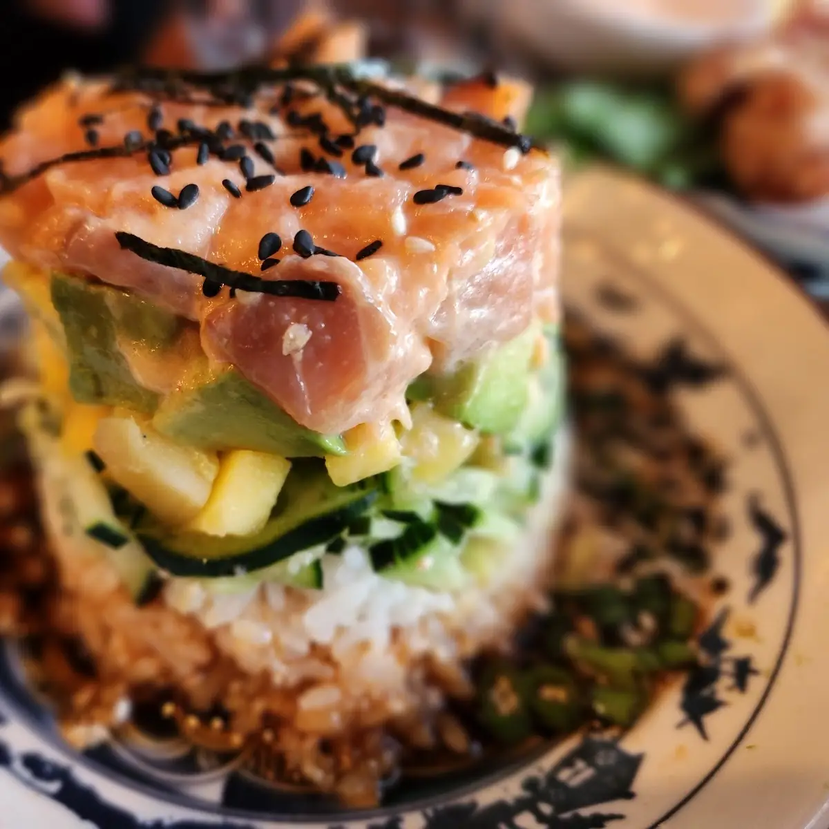 Salmon Poke Tower