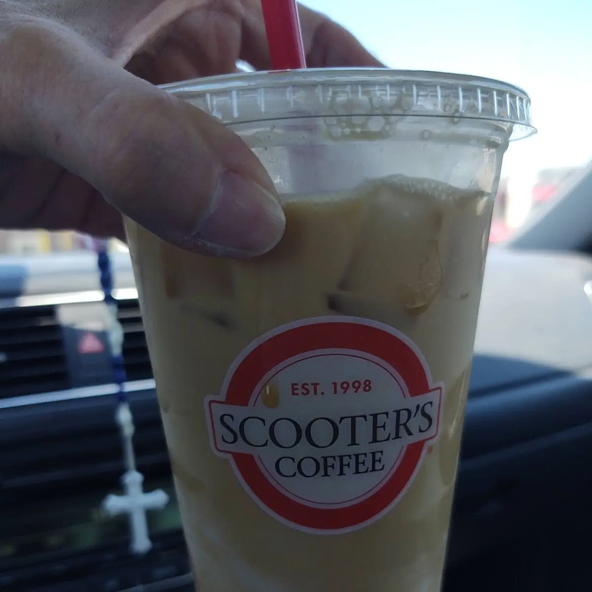 Iced Decaffeinated Coffee Latte Made with Coconut Milk