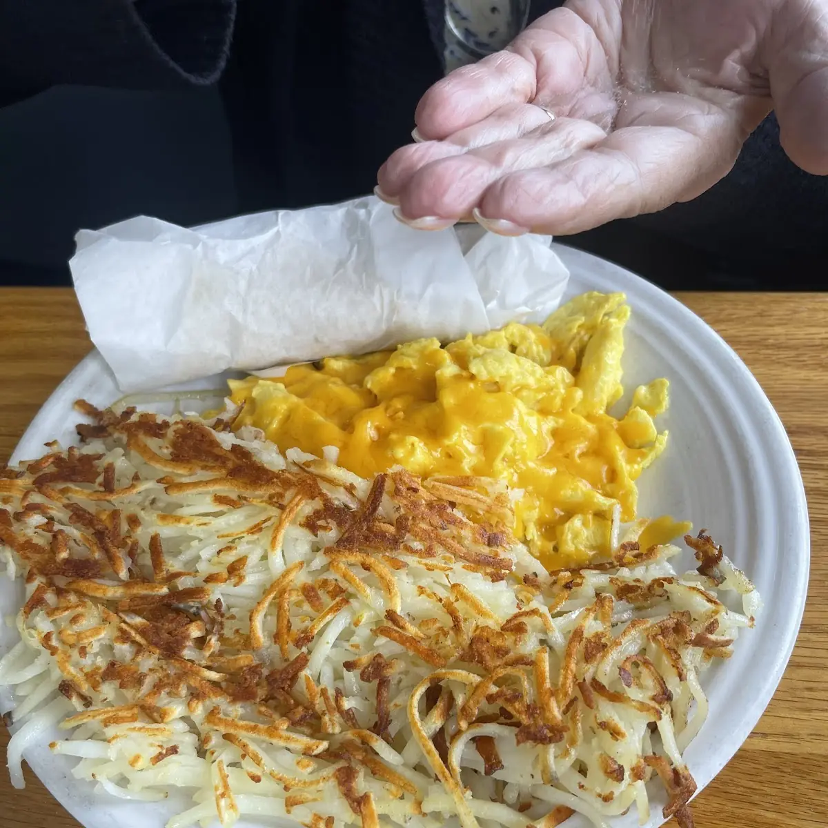 Scrambled Eggs and Hash Brown