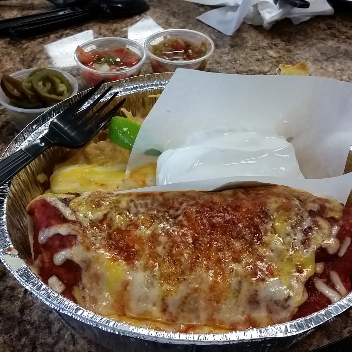 Carne Asada Burrito Enchilada Style