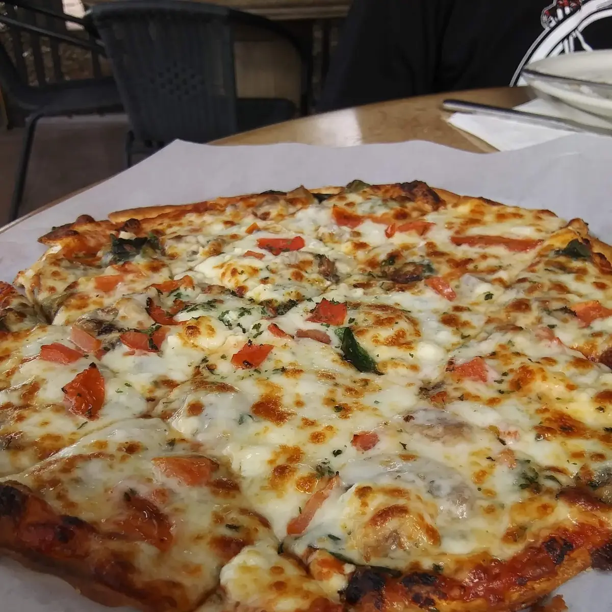 Spinach Pie on Thin Crust